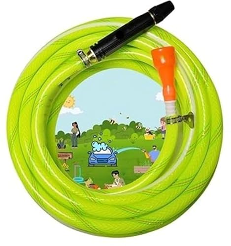 Image of AHYRA Water Sprayer Hose Pipe for Garden Watering, Car Washing & Floor Cleaning - Multipurpose Flexible Water Spray Gun for Pet Bath, Home Cleaning & Outdoor Use (15m)