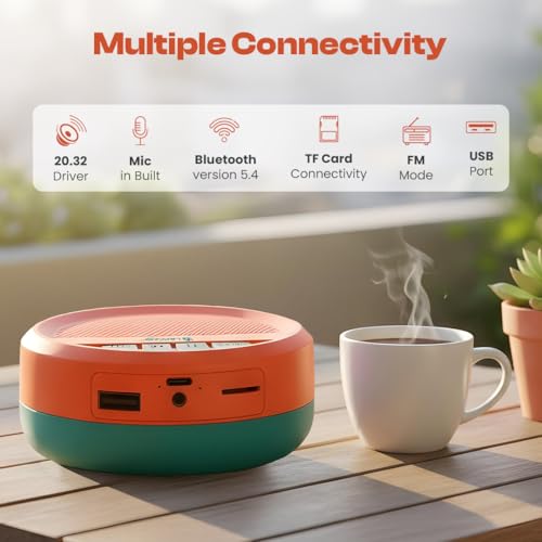 Image of LAPCARE JADDE Portable Bluetooth Speaker LBS-330 | 5W Output | Up to 8H Playtime | Bluetooth 5.4 | Built-in Mic | USB, AUX & TF Card Support | Dual Drivers | Compact Wireless Speaker