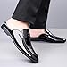 NHBEOEN Men's Patent Leather Dress Mules Fashion Comfortable Low Heel Slip On Backless Loafers for Wedding Office Business Formal Clogs (12.5,Black)