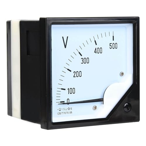 ochun 電子制御デバイス用のコンパクトアナログ電圧計パネルメーター、AC 0-500V、1.5精度