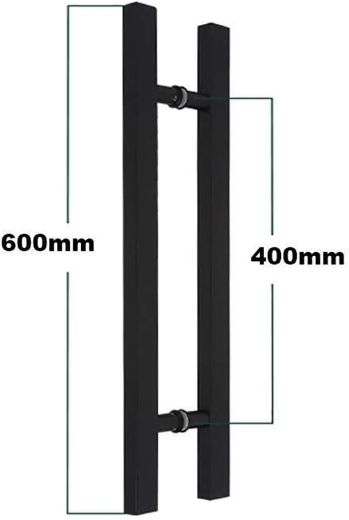 Handle-Easy to Install,Heavy-Duty Black Stainless Steel Office Sliding Door Handle Glass Door Push-Pull Handrail,Length 60/120cm (Size : 600x400mm)