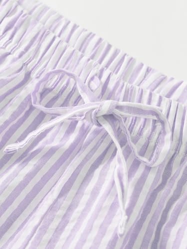Image of Latuza Women's Cotton Long Sleeve Pajama Set Seersucker Button Down Pj Set