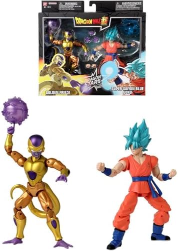 BANDAI - Dragon Stars Figuren - Dragonball Super - 17cm - Battle Pack - Golden Freezer vs Super Saiyan Blue Goku - 2er Pack - 37169