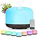 ASANMU Aromas para Humidificador, 500ML Humidificador Aceites Esenciales Humidificador Aromaterapia Ultrasonico con Mando a Distancia y 7 Color LED Humidificador Bebes Regalos para Mujer/Hogar/SPA