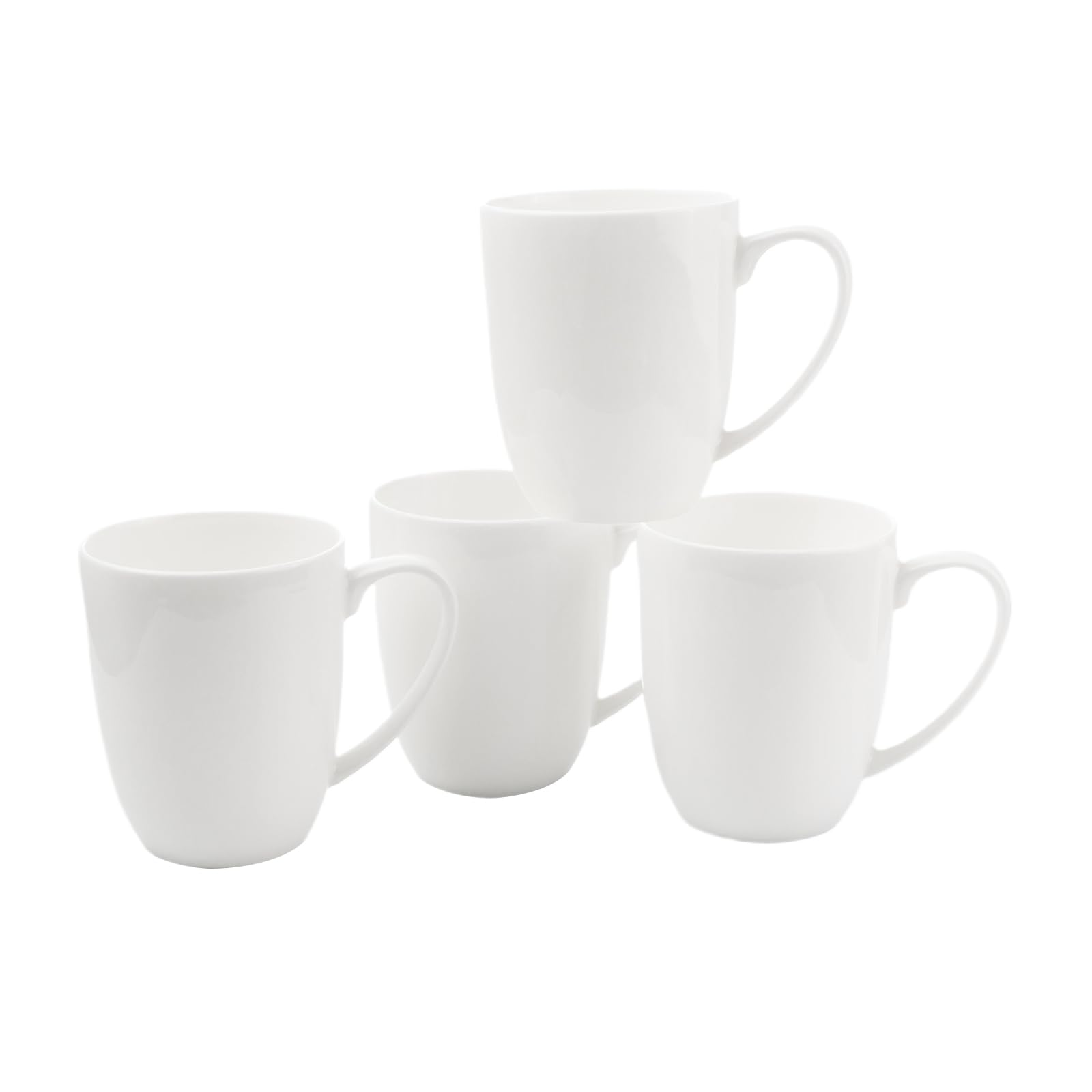   Fine Bone China カップセット Amazon.com | Fine Bone China White Coffee Mugs, 16 oz Large
