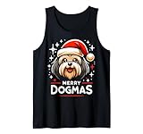 christmas havanese dog merry dogmas cappello di babbo natale canotta