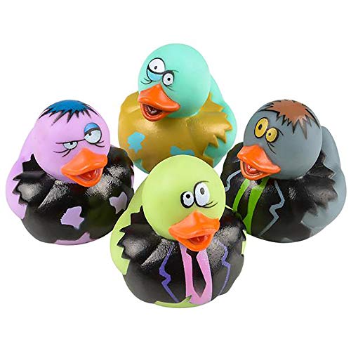 The Dreidel Company Halloween Zombie Rubber Duck Toy Duckies for Kids, Bath, Birthday Baby Showers Summer Beach and Pool Activity, 2