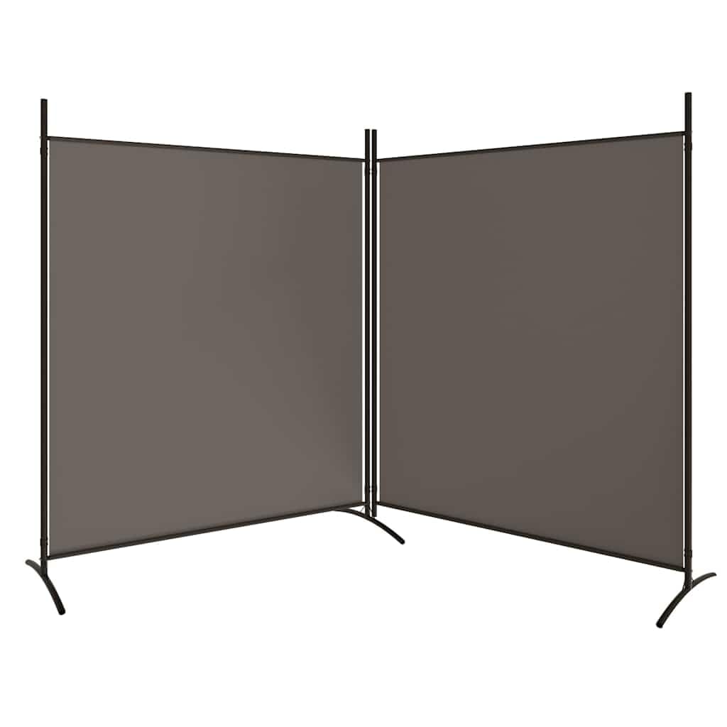 Parawan parawanowy, antracyt, 348 x 180 cm, składany, ochrona przed wzrokiem, do salonu, sypialni, biura, na balkon, do ogrodu, nieprzejrzysta, uniwersalna, trwała, łatwa w montażu