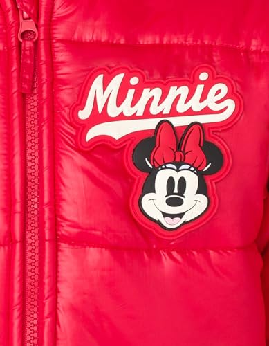 Disney Minnie Mouse Girls Zip Up Puffer Jacket Toddler to Big Kid Sizes (2T - 8)3