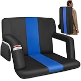 Chsuiwe Portable Stadium Seat with Back Support and Cushion, Wide Design with 6 ...