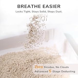 FUKUMARU Tofu Cat Litter - Natural Unscented, Dust Free, Flushable, Quick Clumping, Lightweight, Low Tracking Pellets, Effective Odor Control - 18 LBS (3 Packs)