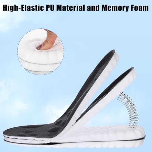 Image of 2Pairs 4D Cloud Soles for Men, Comfortable Steppers Insoles for Men Plantar Fasciitis Insoles Cloudsole, Insole Men Soft Gel Orthopedic Soles for Adult(Black 11-12)