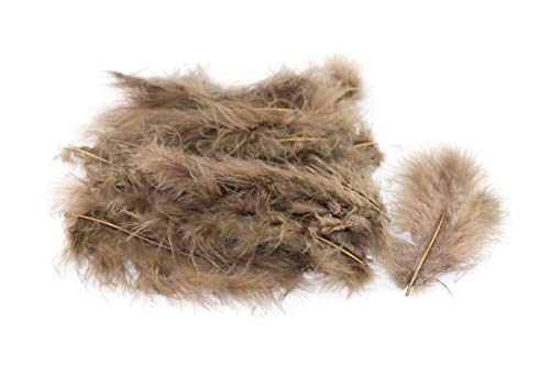 Lot de 20 plumes de duvet 8-12 cm (taupe 823) // Plumes de poules Plumes décoratives Plumes pour bijoux Cover