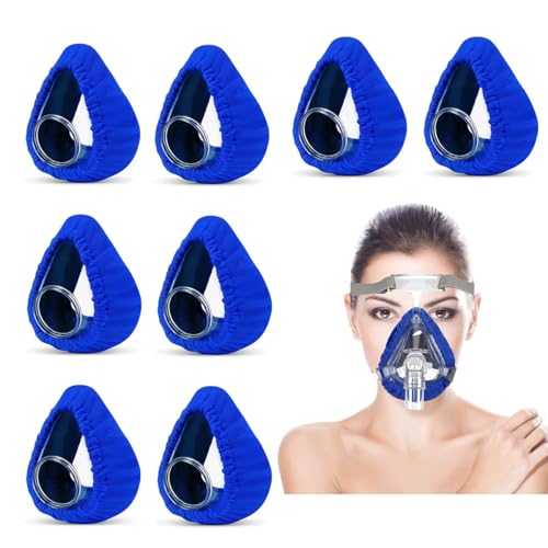 Sivlnian 8 Pack Mask Liners, Cushions Pads One Size Compatible with Most Full Face Masks, Soft Cushion Mask Cover Skin Protector, Reduce Noisy (Blue