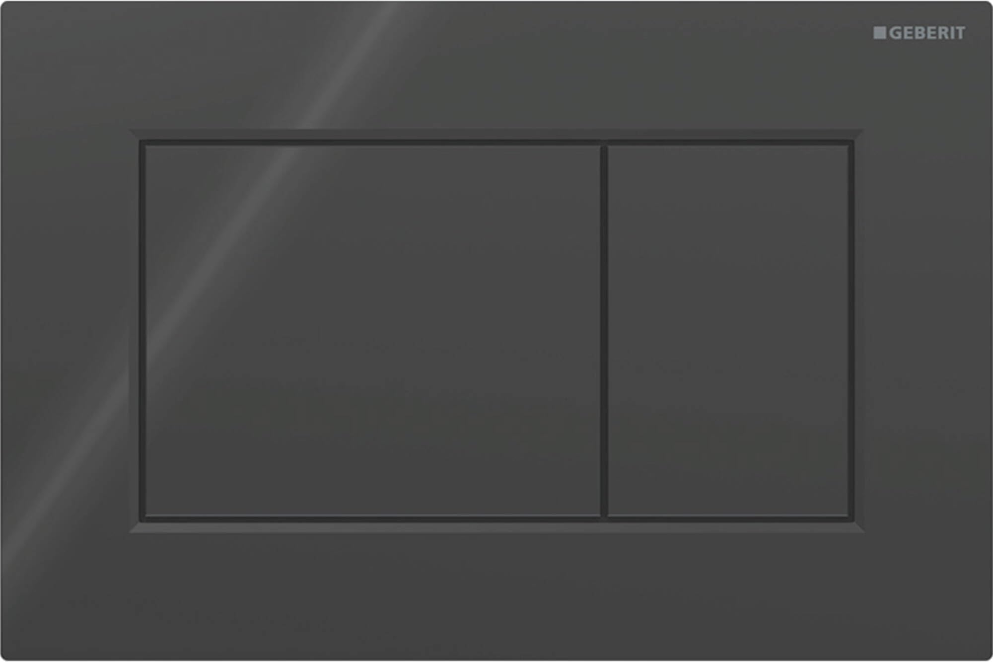 Geberit Black Sigma01 Square Dual Flush Plate
