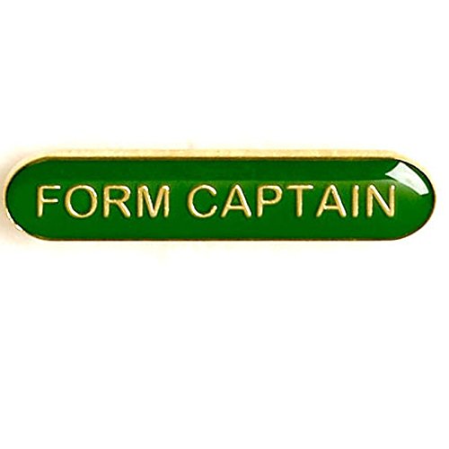 Jackson Trophies4x1cm Bar Badge Form Captain in Green