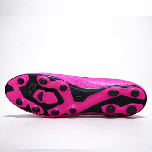 Image of Anza Semi Ankle Support Football Boot, Pink, Lightweight and Durable Material,Soccer Shoe, Football Stud