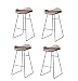 WEHOLY Sgabello da Bar Sgabello Alto Sedia da Bar in Stile Nordico | Sedie da Pranzo per Cucina Domestica | Sgabello Alto Creative Pub, Set 2/3/4, Sedia da Pranzo da 300 kg (Colore: Set di 4)