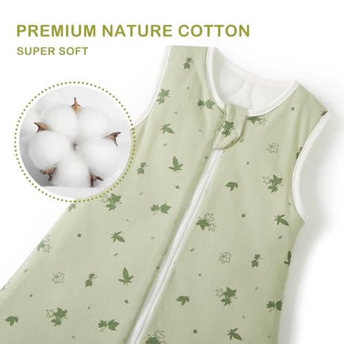 Image of Super Soft 1.5 TOG Sleep Sack, 100% Cotton All Season Warm Baby Wearable Blanket for 18-36 Months, Maples, Size L