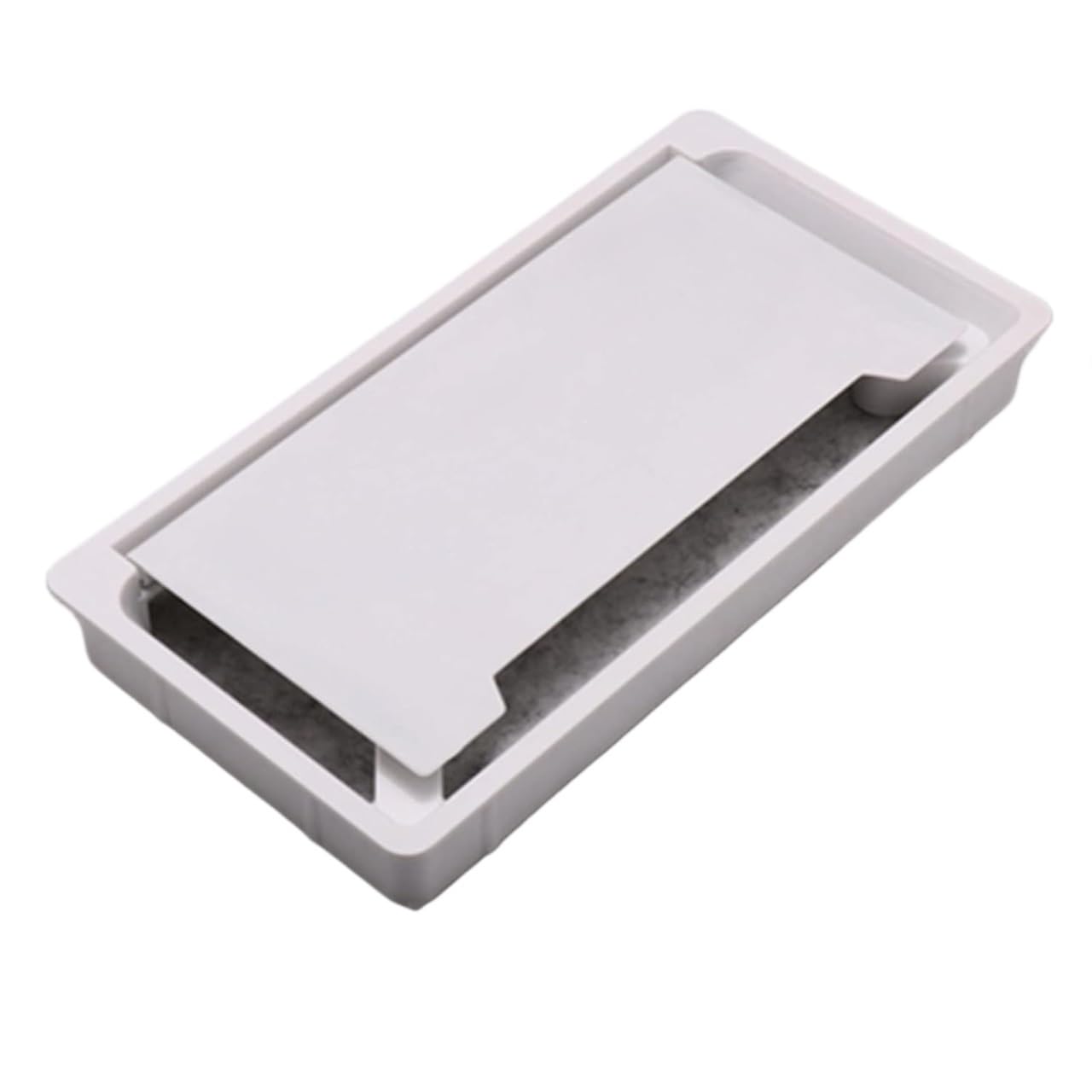 Kabelverschraubungen, ABS Rechteck Tisch Kabel Outlet Computer Schreibtisch Tülle Draht Schutz Organizer Möbel Hardware(White)