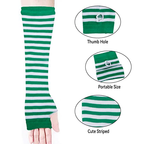 Image of Over Knee Rainbow Thigh High Socks Cosplay Accessories for Women Fashion Wild Long Striped Leg warmers