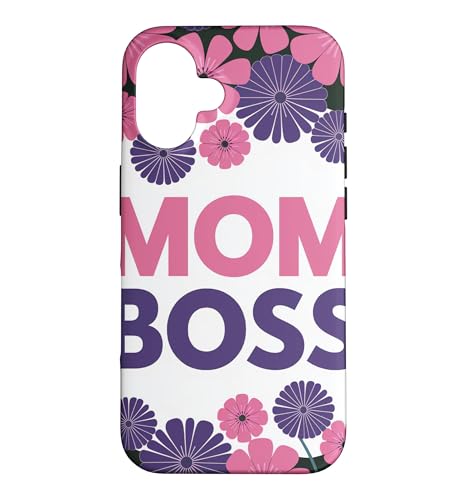 Image of Humorous "Mom Boss" Motherhood Boss Case for iPhone 16