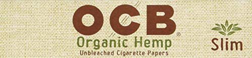OCB Organic Hemp Unbleached Papers Slim King Size Unflavored Flavor Pack of 24