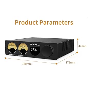 Amazon.co.jp: SMSL A200 HiFiパワーアンプ レベルディスプレイ