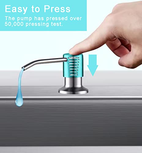 Onmust Soap Dispenser For Kitchen Sink, Built In Soap Dispensers With 40 Inches Tube Connects Directly To Soap Bottle, No More Frequent Refills, Countertop Soap Dispenser Pump With 500Ml Bottle #TOP2