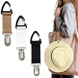 DRESHOW Elastic Hat Clip for Travel - Hat Holder for Bags Luggage Backpack, Outdoor Travel Accessory Travel Hat Clip Hands Free Bag Accessories for Women and Men