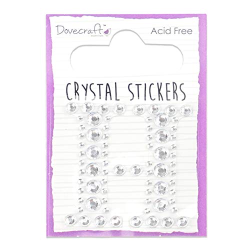 Dovecraft Autocollants Cristal en Plastique Argent Cover