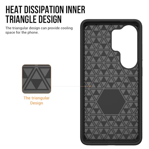Image of NOXO Ultra-Hybrid Triangle Back Case Cover for Samsung Galaxy S26 Ultra | Shockproof Design | Camera Protection | Soft TPU & Rugged PC | Bumper Cases and Covers (Aureate Pink)