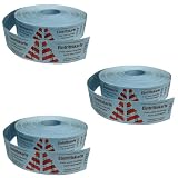 PARTY DISCOUNT Rollen-Eintrittskarten 1000 Abrisse, 3 Rollen, blau