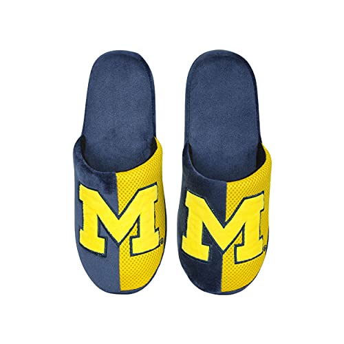 Image of FOCO Oklahoma Sooners NCAA Mens Team Logo Staycation Slippers