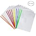 Cooldool 20 Pcs Plastic Poly Zip Envelope File Folder Bags,Letter Size,5 Color