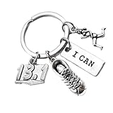 Artibetter Llaveros Creativos para Correr I Can Maratón 13.1, Llavero Colgante Metálico Resistente, Accesorio Deportivo para Mochila y Llaves, Obsequio Original para Corredores