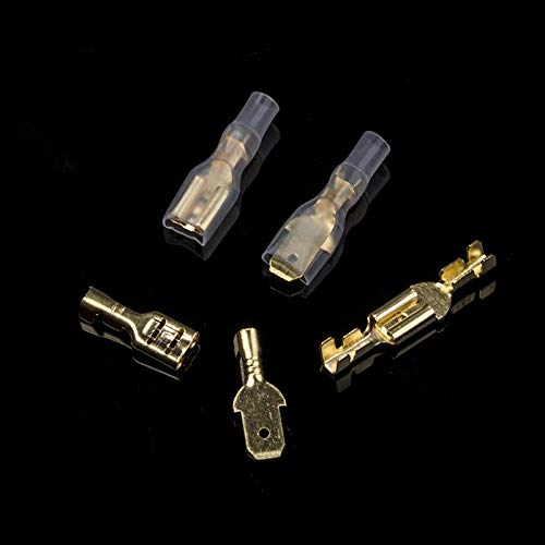200 szt. 4,8 mm zaciski zaciskowe izolowane uszczelnienie elektryczne złącza przewodów zaciskowych zestaw złączy zaciskowych