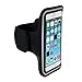 Produktbild kwmobile Sport Armband für Apple iPhone 6 / 6S / 7 - Jogging Lauf Sporttasche Fitnessband mit Schlüsselfach im Sportarmband in Schwarz