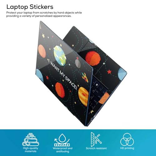Image of Galaxsia I Want My Space Full Body Vinyl Laptop Skin /Sticker /Cover Upto 15.6 Inches Laptops Laminated-Removable-HD Quality Compatible for Hp-Dell-Sony-Lenovo-Asus etc.(15x10 Inches)