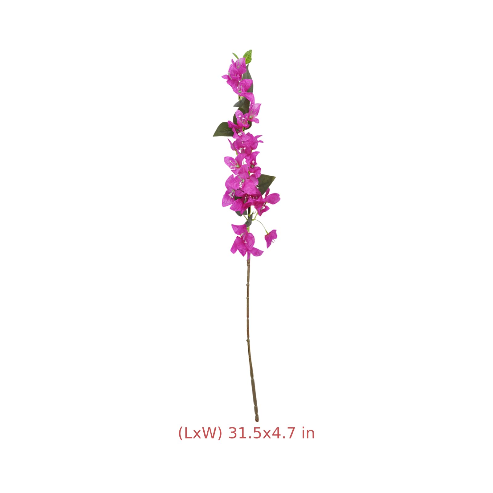 12 STK. Künstliche Bougainvillea-Blumen, 80 cm Seidenzweige mit grünen Blättern, realistische Violette Hängegirlanden für Hochzeitsdeko, Wohnraum, Garten und Wanddekoration