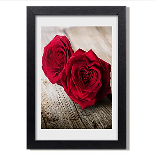 Cadre en bois photo Tulup de qualité supérieure avec motif moderne de roses décoratives