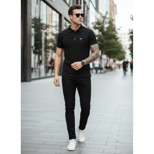 Image of SIDE UP Polo T Shirt for Man with Pocket, Polo T Shirts for Men, Summer Shirt with Collar, Half Sleeve, Cotton Blend, Light Weight, Comfotable Fit (Pack of 1) M to 3XL