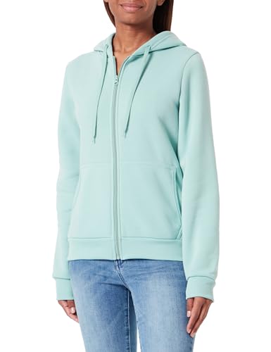 Pull à capuche élégant zippé Blonda jade S en polyester léger