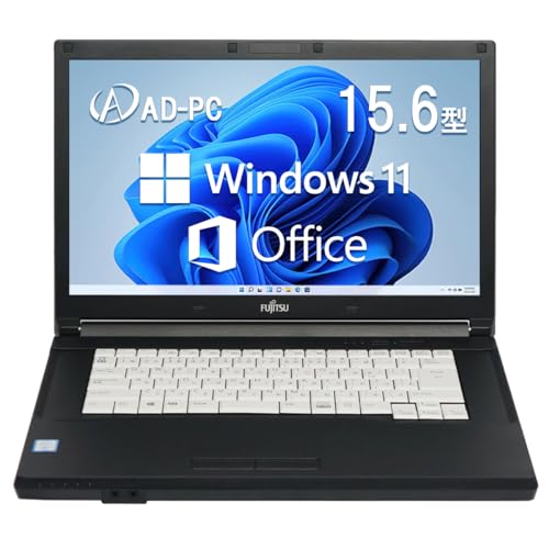 【整備済み品】 富士通ノートPC A576 Win11Pro/MS Office H&B 2019搭載 Corei3-6100U 2.3GHz 15.6インチ液晶 メモリー8GB/SSD:128GB/10キー//DVD/USB3.0/HDMI/Blueto