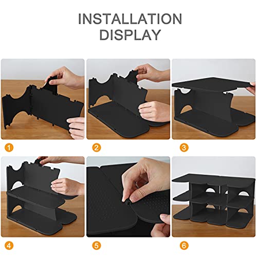 Acpop 6-Tier Free-Standing Shoe Rack, Adjustable Shoe Shelf, Space Saving Shoes Storage Organizer Stand For Entryway, Hallway, Closet, Black #TOP7