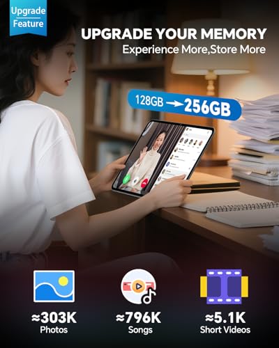 Image of TECLAST Android 16 T65 13.4 inch Large Tablet, 256GB ROM, 12H 10000mAh Battery, 120Hz 1920x1200 IPS Display, 2.2Ghz Octa-Core Processor, 2.4 /5G Wi-Fi+4G LTE, GPS, Ideal for Streaming and Learning