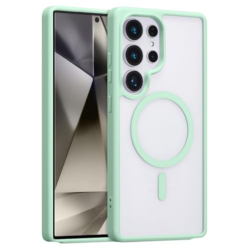 RALEAVO Magnetisch Hülle für Samsung Galaxy S24 Ultra, Kompatibel mit MagSafe HandyHülle, Stoßfest Schutz Dünn Transpare...