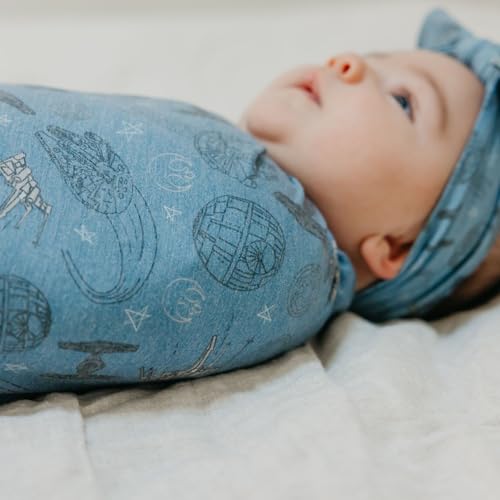 Image of Copper Pearl Swaddle Blankets for Newborns | Soft Stretchy Receiving Blankets for Boys and Girls | Large 46 x 46 Inch Baby Blankets | Lightweight and Breathable Swaddles | Starships