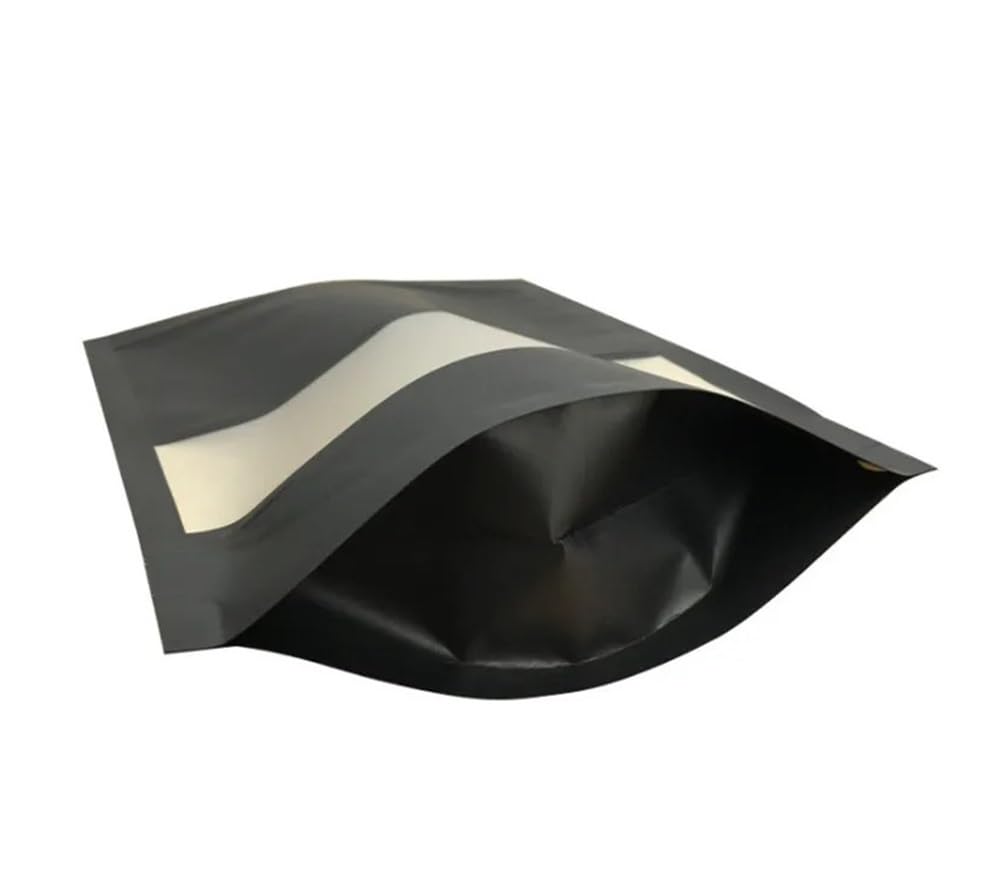 Ropicean 100PCS Black Kraft Paper Frosted Window Ziplock present