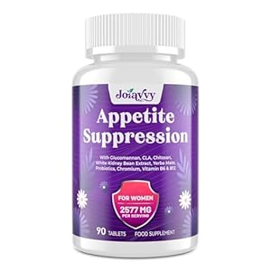 Appetite Suppressants for Women, Natural Fat Burner That Work Fast, High Dose in Glucomannan Konjac Root, Green Tea Extract for Weight Management, Metabolism Booster, Keto Friendly (90 Tablets)